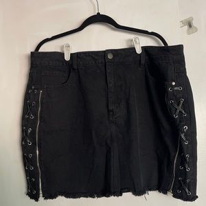 Black Denim skirt